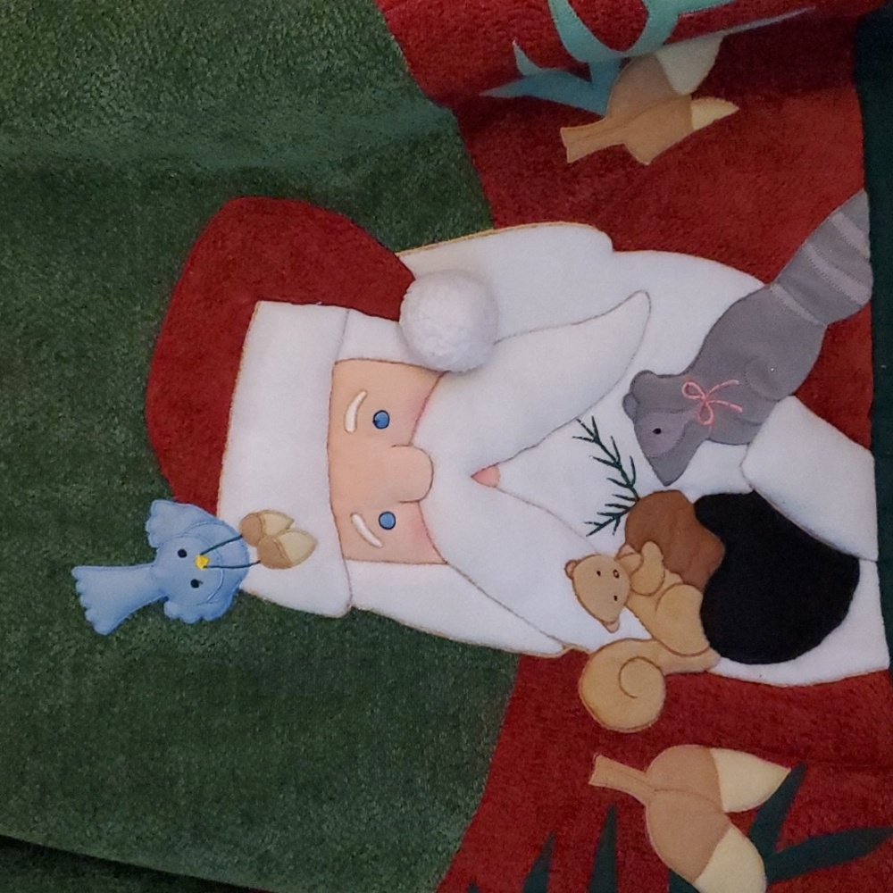 Santa and Friends Puffed Christmas Tree Skirt